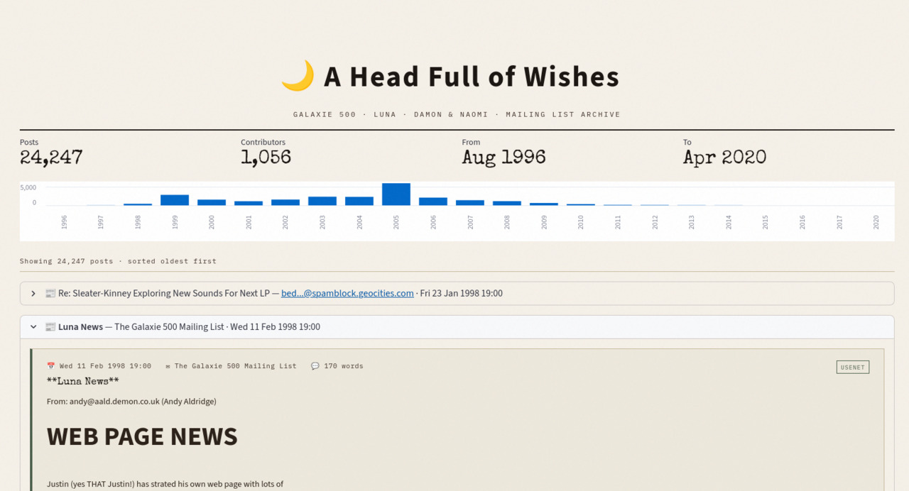 mailing list explorer