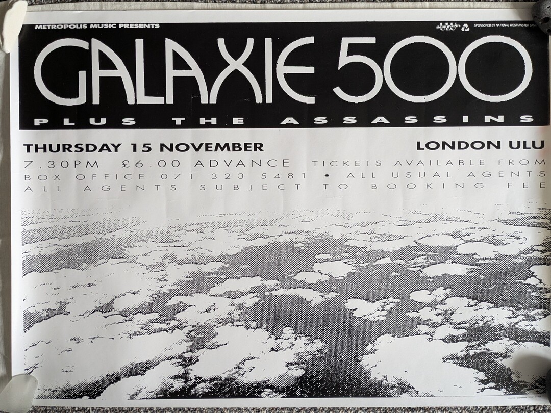 Poster for Galaxie 500 at ULU in 1990