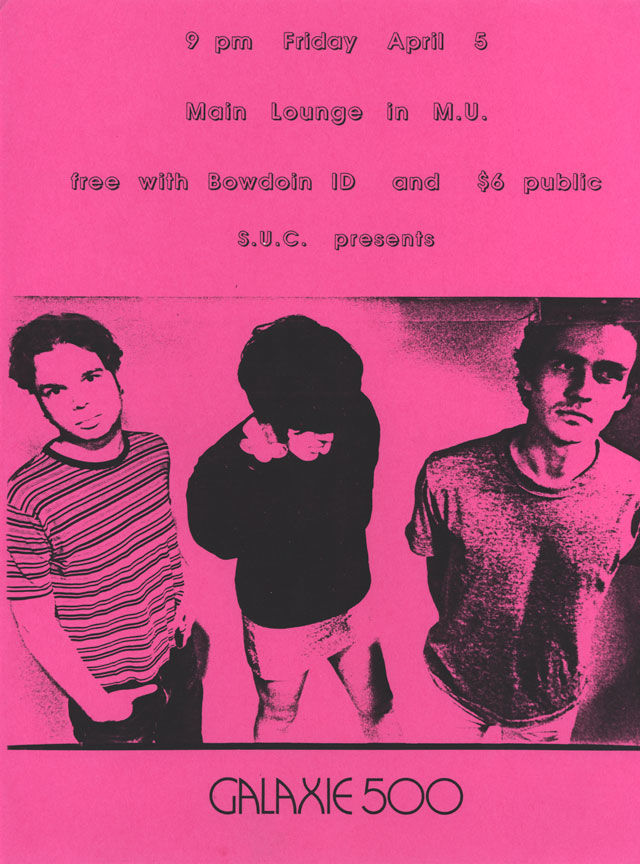 Poster for 5 April 1991 at Bowdoin College, Brunswick ME, USA