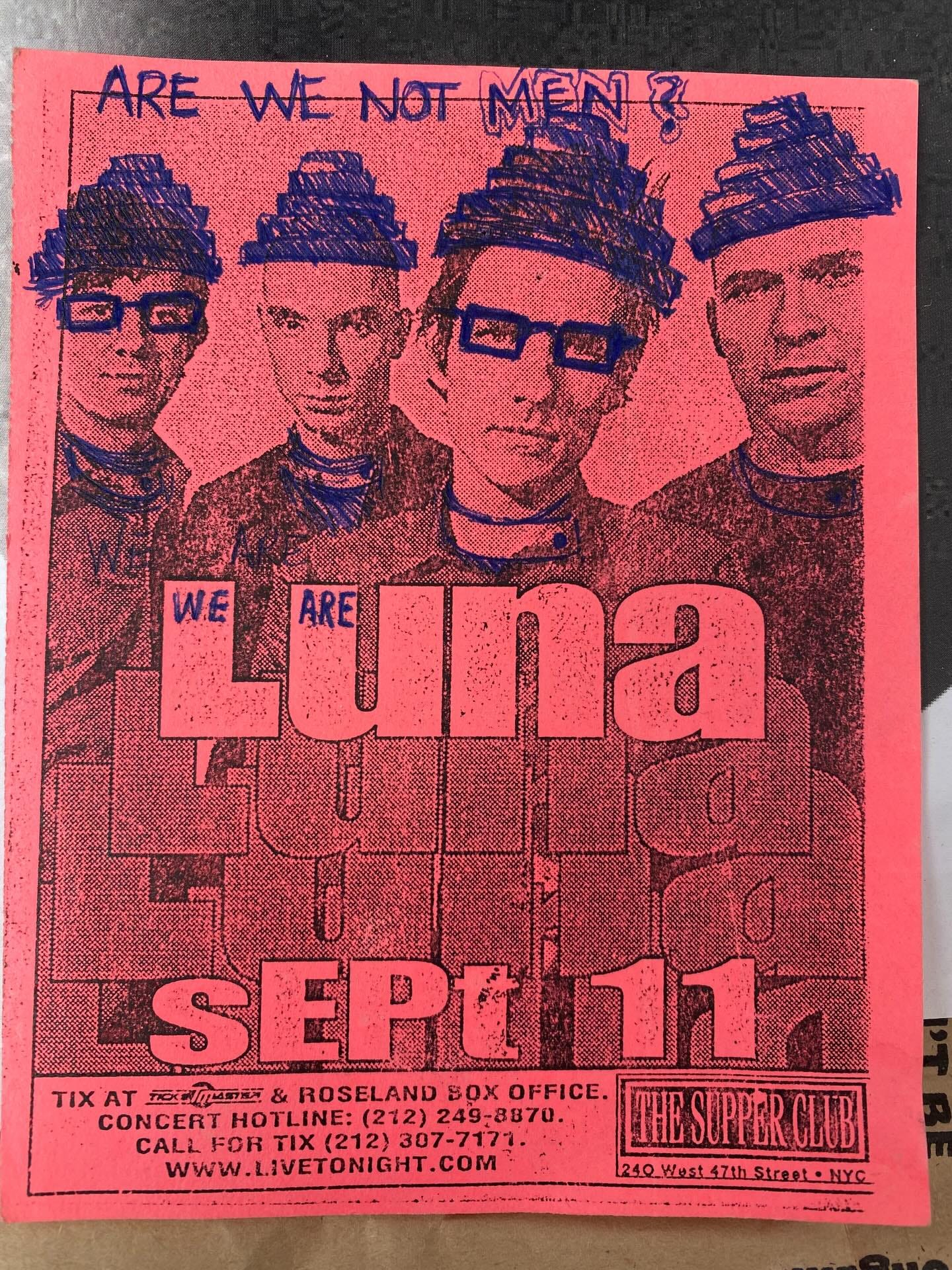 Supper Club flyer from Justin's Instagram