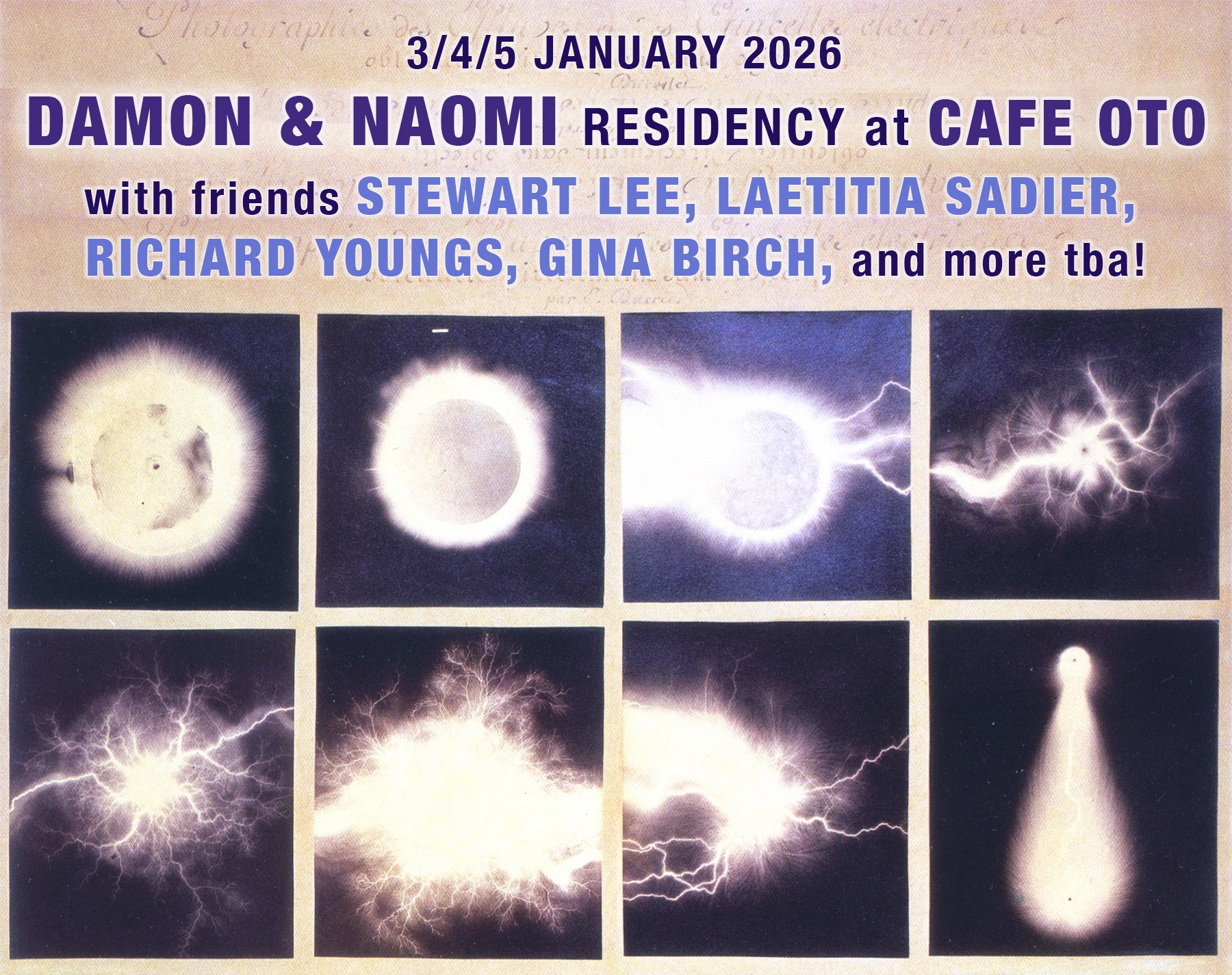 Poster for 3 January 2026 at Cafe Oto