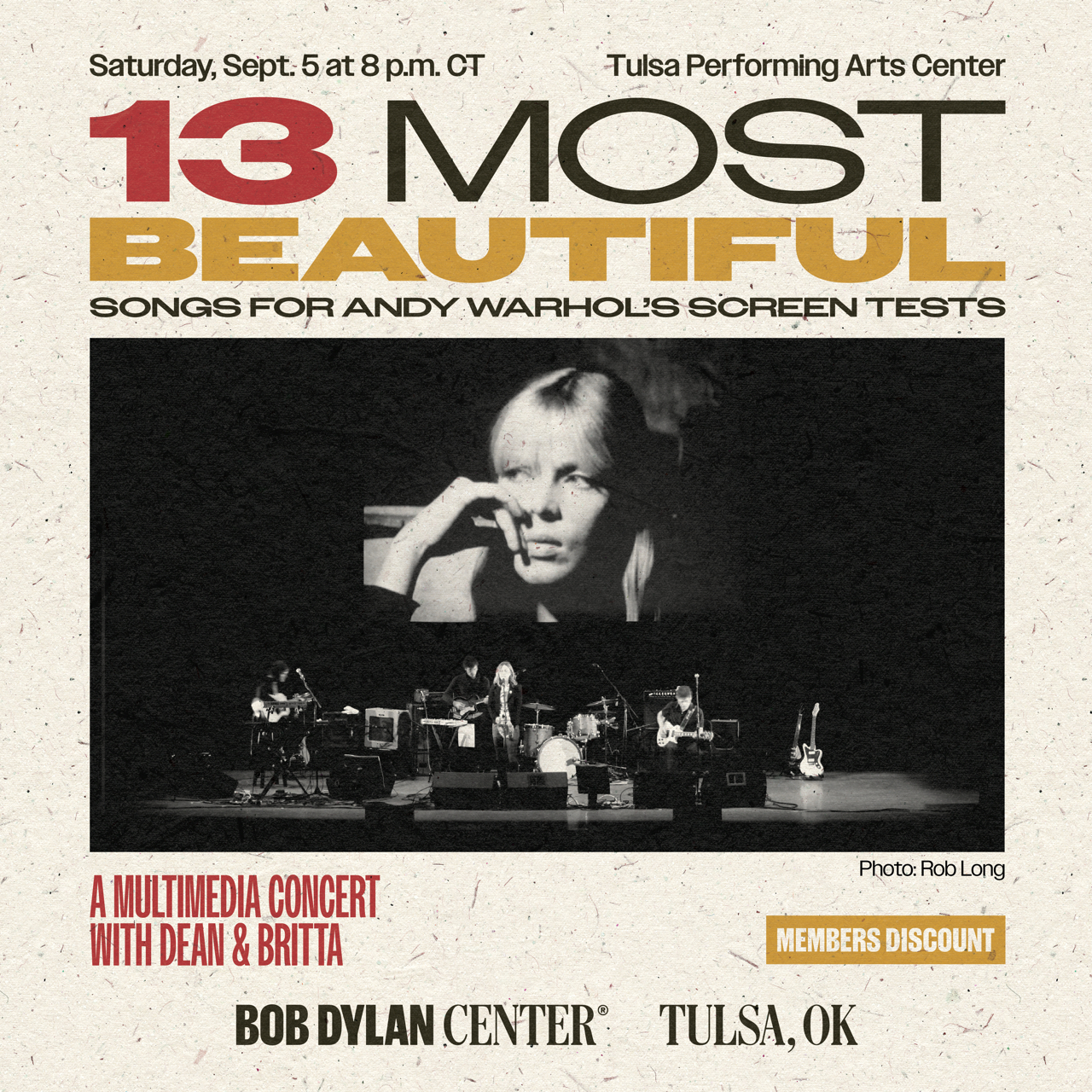 Poster for 5 September 2026 at John H. Williams Theatre, Tulsa Performing Arts Center