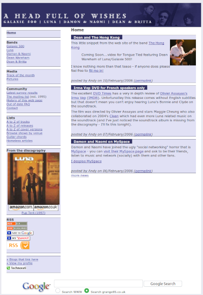 Screen grab from February 2006